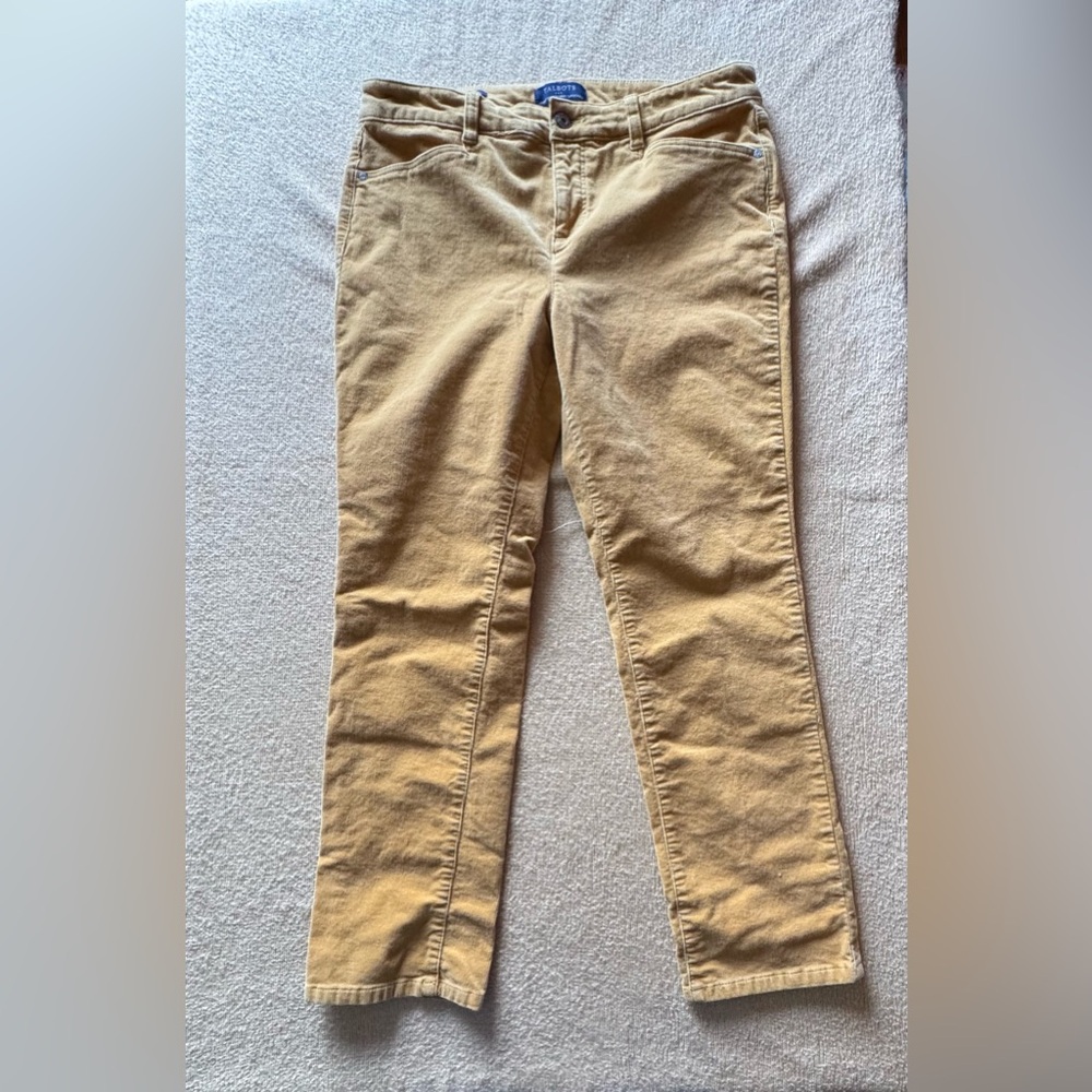 Talbots Slim Flattering 5-Pocket Corduroy Pants in Mustard